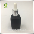 30ml rectangular shape dropper black matte glass bottle for packaging